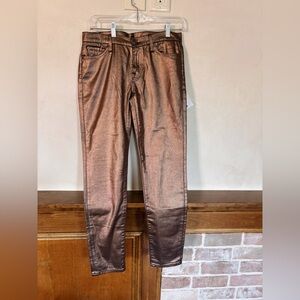 Metallic Copper 7 For All Mankind Jeans